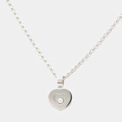 Chopard Happy Diamonds Heart 18K White Gold Diamond Necklace