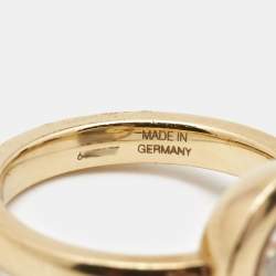 Chopard Happy Diamonds Icon Diamond 18k Yellow Gold Ring Size 52
