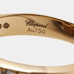 Chopard Imperiale Amethyst Diamond 18k Rose Gold Cocktail Ring Size 53