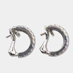 Pre Owned Chopard Ice Cube Three Row Diamonds 18K White Gold Necklace, Earrings & Ring Set