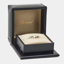 Chopard Happy Diamonds 18k White Gold Diamond Stud Earrings