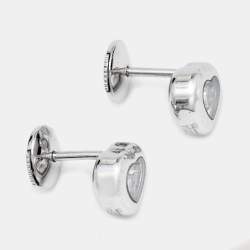 Chopard Happy Diamonds 18k White Gold Diamond Stud Earrings