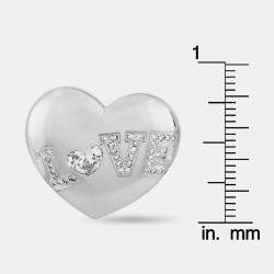 Chopard 18K White Gold Diamond Heart Earrings