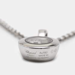 Pre Owned Chopard Happy Diamonds Icon 18k White Gold Pendant Necklaces