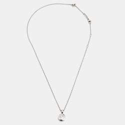 Pre Owned Chopard Happy Diamonds Icon 18k White Gold Pendant Necklaces