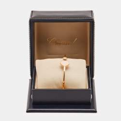 Chopard Happy Hearts Diamond Pink Stone 18k Rose Gold Open Cuff Bracelet