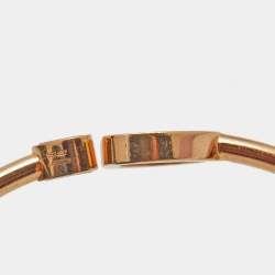 Chopard Happy Hearts Diamond Pink Stone 18k Rose Gold Open Cuff Bracelet