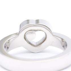 Chopard Happy Hearts 18K White Gold Diamond Ring EU 49