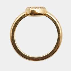 Chopard Happy Diamonds 18k Yellow Gold Ring Size 53