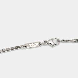Pre Owned Chopard Happy Diamonds 18k White Gold Pendant Necklace