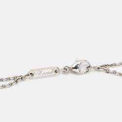 Pre Owned Chopard Happy Diamonds 18k White Gold Pendant Necklace