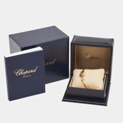 Chopard Happy Spirit Diamonds 18k Two Tone Gold Open Cuff Bracelet