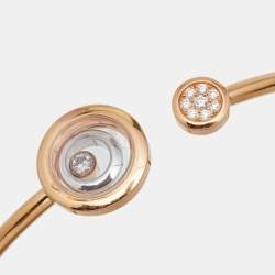 Chopard Happy Spirit Diamonds 18k Two Tone Gold Open Cuff Bracelet