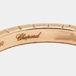 Chopard Ice Cube Diamond 18K Rose Gold Narrow Band Ring 55