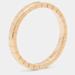 Chopard Ice Cube Diamond 18K Rose Gold Narrow Band Ring 55