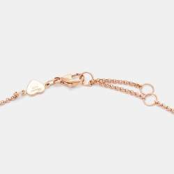 Pre Owned Chopard My Happy Hearts Carnelian 18K Rose Gold Necklace