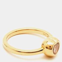 Chopard Happy Diamond 18k Rose Gold Heart Ring Size 51