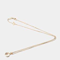 Pre Owned Chopard Happy Diamonds 18K Rose Gold Ruby Necklace