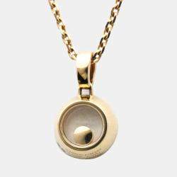 Pre Owned Chopard Happy Diamonds 18K Rose Gold Ruby Necklace