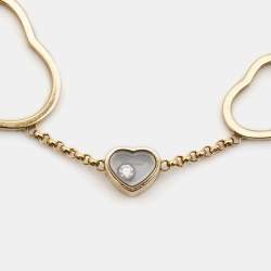 Pre Owned Chopard Happy Hearts Diamond 18k Rose Gold Bracelet