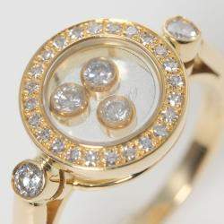Chopard Happy Diamonds 18K Yellow Gold Diamond Ring EU 50.5