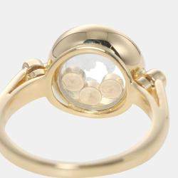 Chopard Happy Diamonds 18K Yellow Gold Diamond Ring EU 50.5