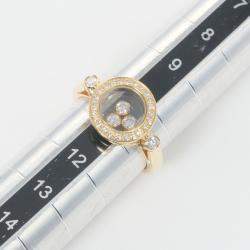 Chopard Happy Diamonds 18K Yellow Gold Diamond Ring EU 50.5