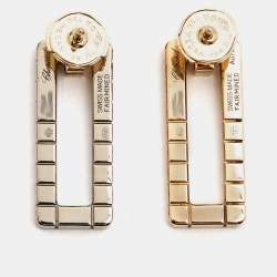 Chopard Ice Cube 18k Two Tone Gold Earrings