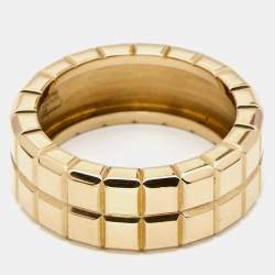 Chopard Ice Cube 18k Yellow Gold Ring Size 56