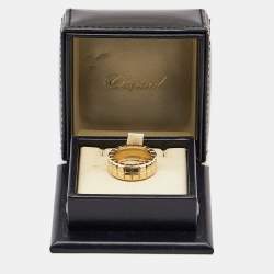Chopard Ice Cube 18k Yellow Gold Ring Size 56
