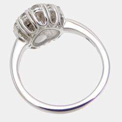 Chopard Happy Diamonds Heart 18K White Gold Diamond Ring EU 48