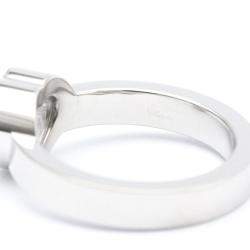 Chopard Happy Diamonds Heart 18K White Gold Diamond Ring EU 52