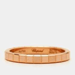 Chopard Ice Cube 18k Rose Gold Ring Size 52