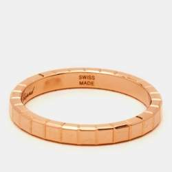 Chopard Ice Cube 18k Rose Gold Ring Size 52