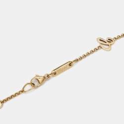 Chopard Happy Hearts Agate Diamond 18k Rose Gold Necklace