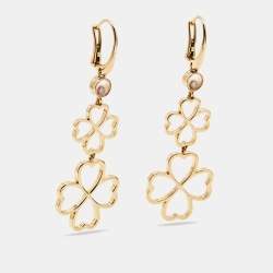 Chopard Clover Diamonds 18k Rose Gold Earrings