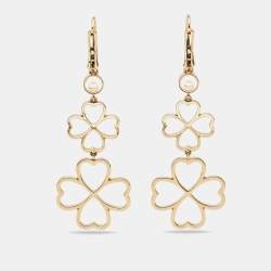 Chopard Clover Diamonds 18k Rose Gold Earrings