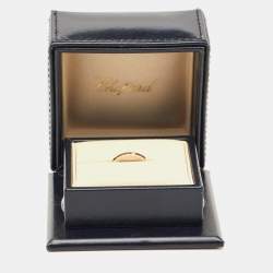 Chopard Ice Cube 1 Diamond 18K Rose Gold Narrow Band Ring Size 50