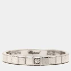 Chopard Ice Cube Diamond 18k White Gold Ring Size 54