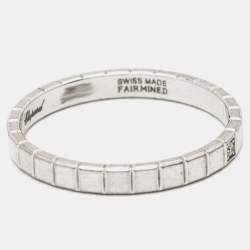 Chopard Ice Cube Diamond 18k White Gold Ring Size 54