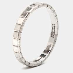 Chopard Ice Cube Diamond 18k White Gold Ring Size 54