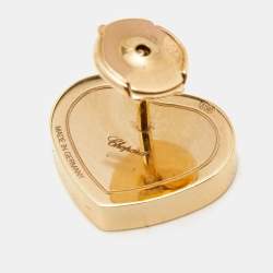 Chopard Happy Hearts Onyx 18k Rose Gold Earrings