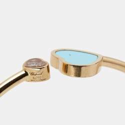 Chopard Happy Hearts Turquoise Diamond 18k Rose Gold Bracelet