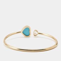 Chopard Happy Hearts Turquoise Diamond 18k Rose Gold Bracelet