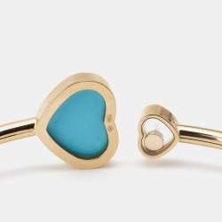 Chopard Happy Hearts Turquoise Diamond 18k Rose Gold Bracelet