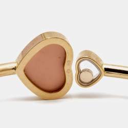 Chopard Happy Hearts Pink Opal Diamond 18k Rose Gold Bracelet