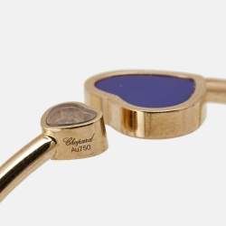 Pre Owned Chopard Happy Hearts Lapis Lazuli Diamond 18k Rose Gold Bracelet