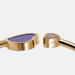 Pre Owned Chopard Happy Hearts Lapis Lazuli Diamond 18k Rose Gold Bracelet