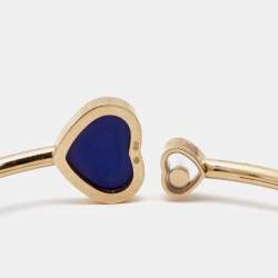Pre Owned Chopard Happy Hearts Lapis Lazuli Diamond 18k Rose Gold Bracelet