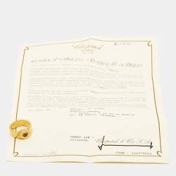 Chopard Happy Diamonds 18k Yellow Gold Ring Size 53